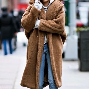 MaxMara Brown Teddy Shearling Coat